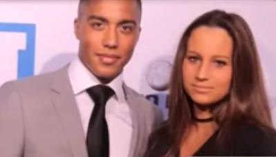 Youri Tielemans with his wife Mendy